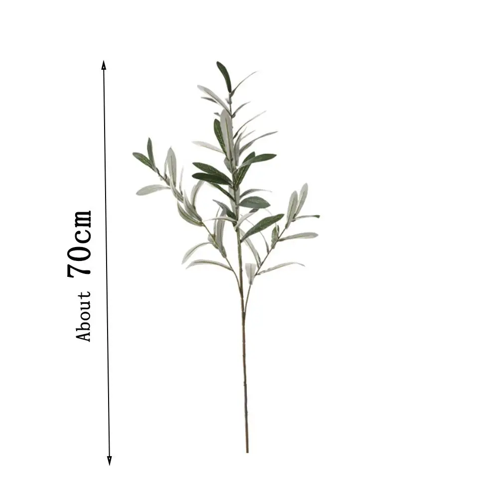Новые искусственные оливковые листья 70 см ветки дерева зеленые растения Зеленые