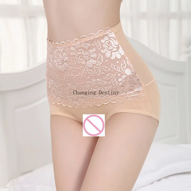 L-XXL женские кружевные трусики с высокой талией женское послеродовое сексуальное
