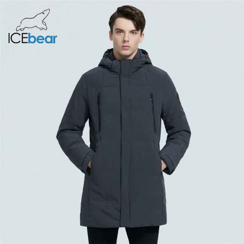 Новинка 2020 зимние мужские пуховики Icebear с капюшоном толстая и теплая | Мужские пуховики -4001340410773