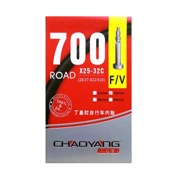 700x25-32c FV 48mm Прочная стандартная внутренняя труба французский клапан велосипедные шины велосипедный цикл внутренняя резиновая трубка 700 18C 23c 25c 32c FV 80L/60L/48L/33L - Цвет: 700x25-32c FV 48mm