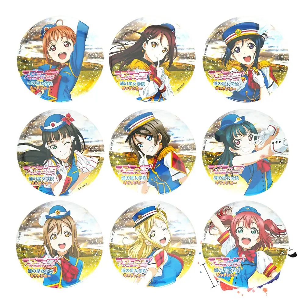 Значок Love Live Sunshine значок аниме Hanamaru Dia Yoshiko Riko охара Мари кэнан Ватанабе You Chika Aqours