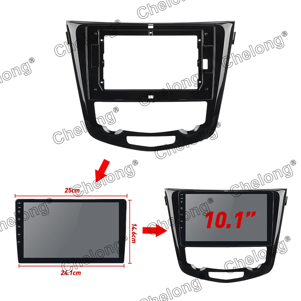 2Din Car Dashboard Frame Fit For Nissan Qashqai / X-Trail 2014-2017 DVD GPS Dash Panel Kit Mounting Trim Fascias | Автомобили и