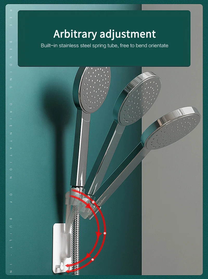 

360 Adjustable Bathroom Shower Head Holder Wall Mounted Hand Shower Holder Shower Brackets Bathroom Accessories Dropshipping