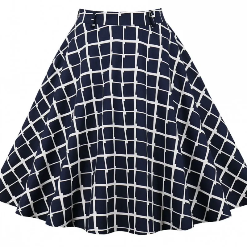 

Юбка женская трапециевидная с завышенной талией, до колен, на молнии