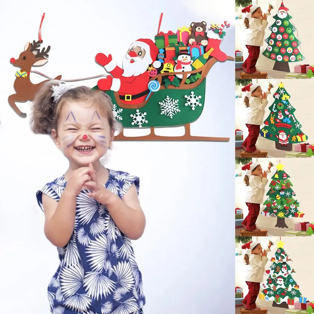 

Felt Christmas Tree DIY Cute Ornaments for Children Gift