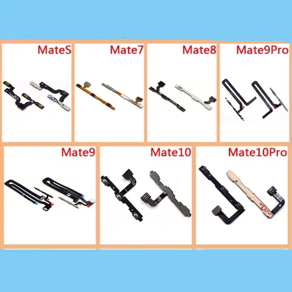 

Mate S 7 8 mate 9pro 10Pro гибкий кабель питания и громкости Cable коннектор; PCB; Плата Flashlight Home меню Ring Silent Switch протестирован