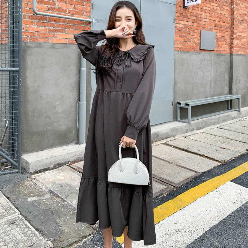 Женское шифоновое платье с бантом Mozuleva однотонное свободное богемное длинными