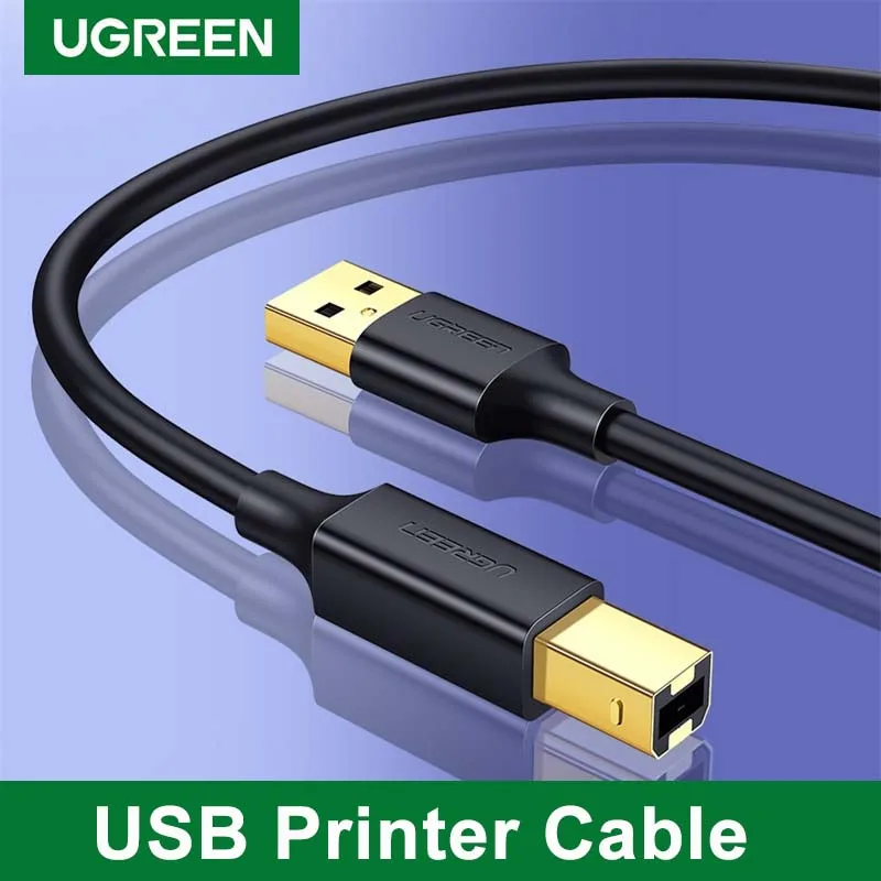 Кабель Ugreen USB кабель для принтера Type B папа 2 0 Canon Epson HP ZJiang высокоскоростной
