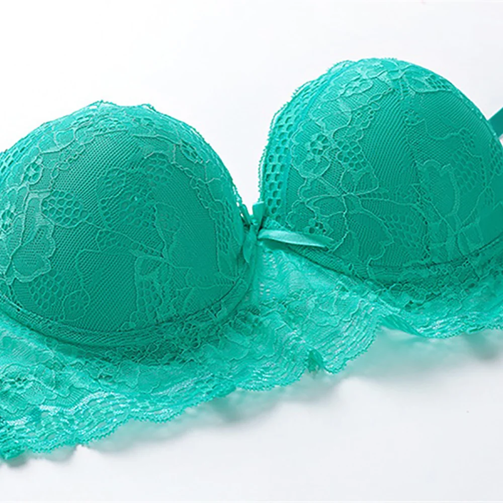 

2021 NEW Underwear Women Bra Seamless Deep V Lace Bra Wireless Sexy Lace Push Up Bra Plus Size Comfortable Women Lingerie