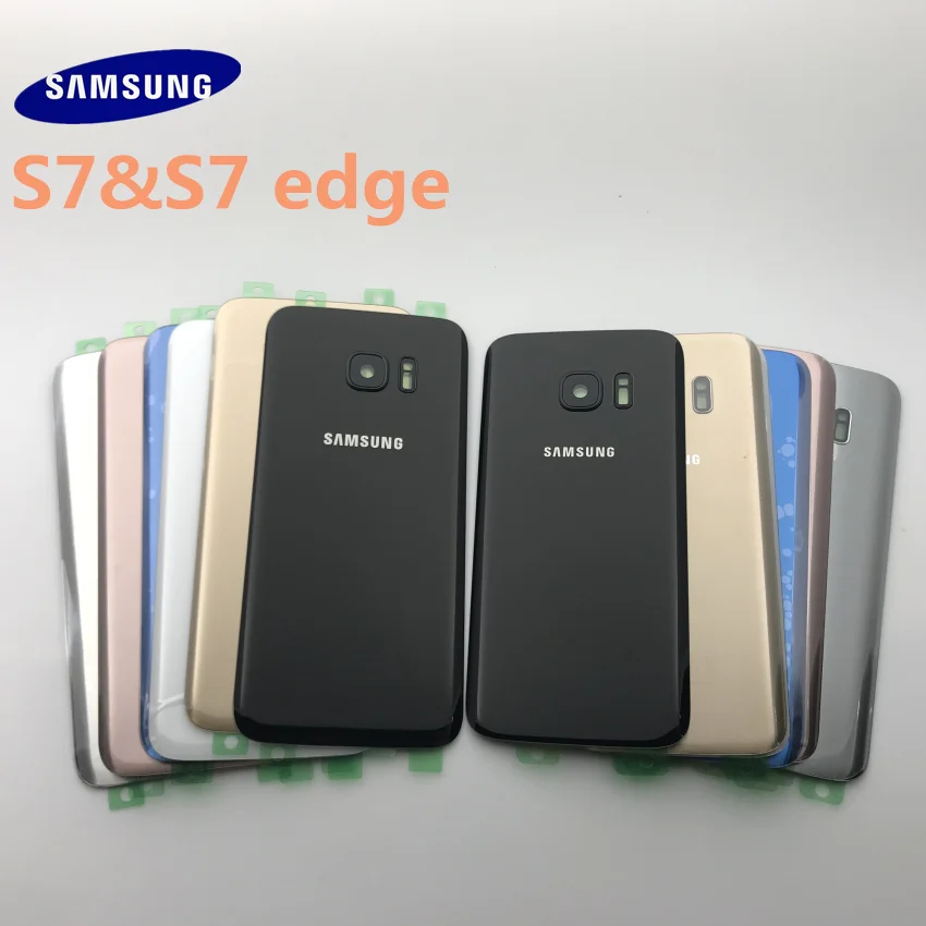

Запасная часть для Samsung Galaxy S7, G930, S7 edge, G935, задняя крышка батарейного отсека, дверная крышка, рамка для объектива камеры, 10 шт.