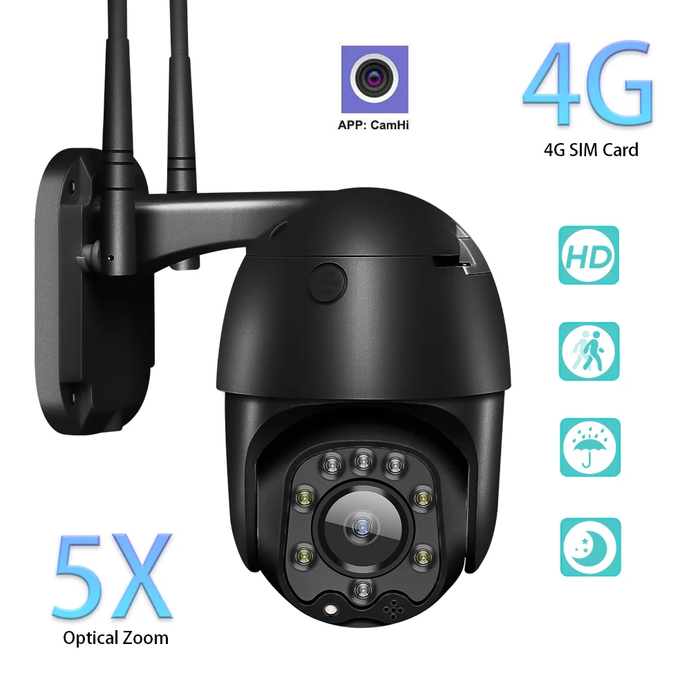 Для Iphone и Ipad IP Камера 3G 4G сим карты 1080P CCTV Камера открытый Смарт Секьюрити, Камера Wi Fi монитор купольная Камера Цвет Ночное видение