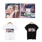 Термоклейкие нашивки в виде кошек и красивых полосок, наклеиваемые на одежду, плавкие нашивки на заказ, полосатые топы