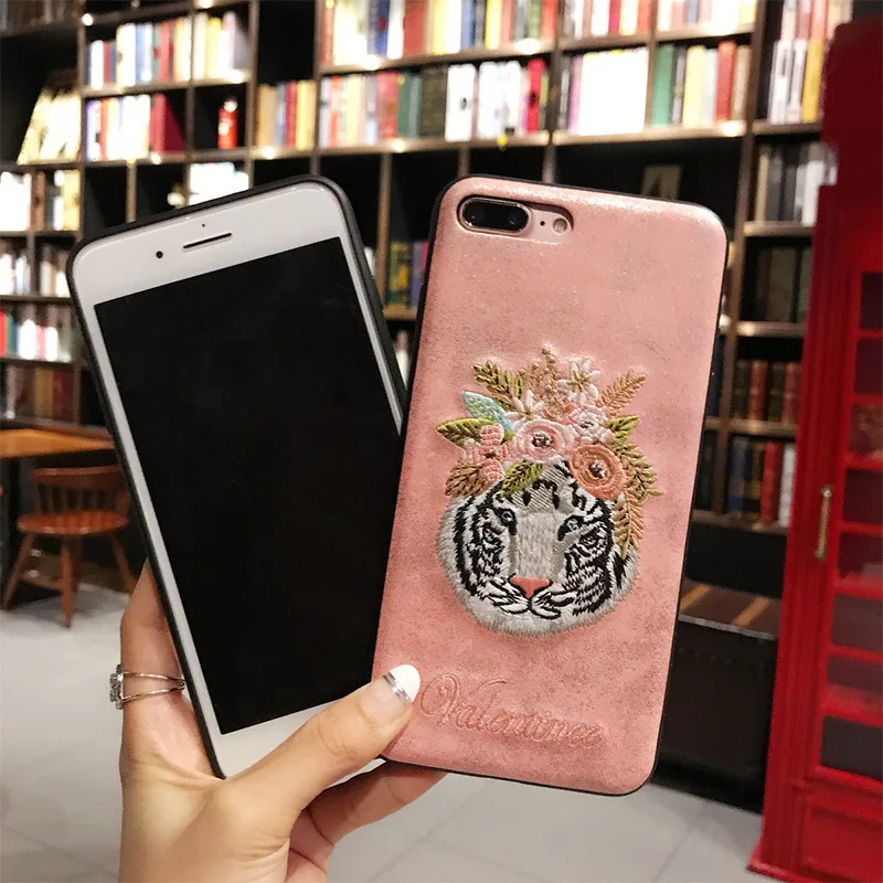 Mobile phone shell embroidery cartoon flamingo all-inclusive anti-fall for iphonex/7/8/7plus/8plus/6/6s/6plus/6splu/XSMAX/XR | Мобильные
