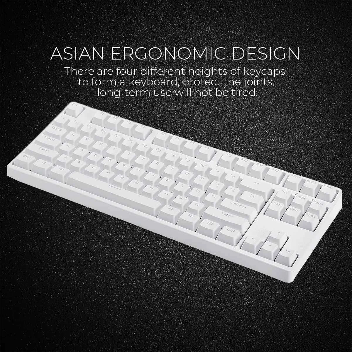 87 ключ NKRO USB Проводная RGB подсветка переключатель Gateron PBT двойная съемка клавиатуры Механическая игровая клавиатура для E-sport офиса ПК ноутбука