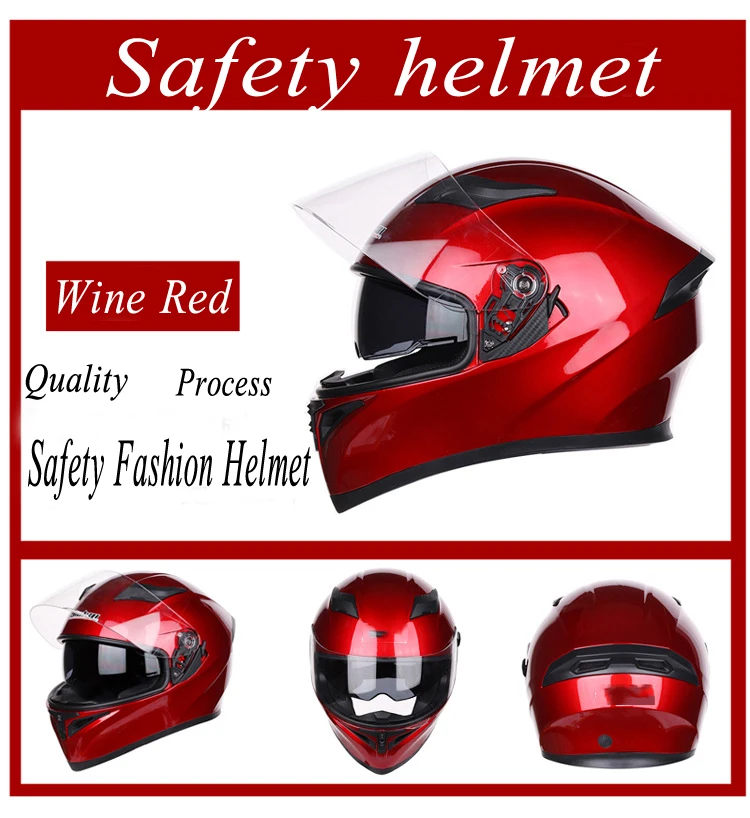 

Motorcycle Helmet Male Full Face Helmet Cover Personality Cool Four Seasons Double Lens Female Locomotive Racing Helmet