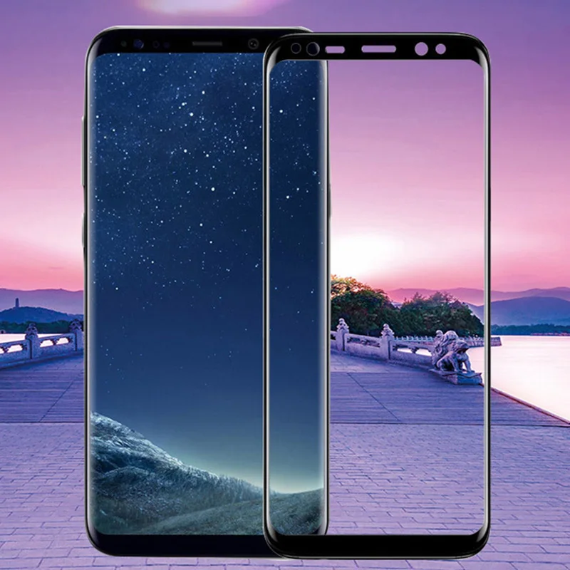 Защитное стекло изогнутое 3D для Samsung S8 Plus S 8 закаленное Galaxy защитная