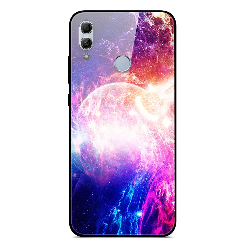 Чехол для huawei Honor 10 Lite с милым узором, стеклянный чехол на заднюю панель, Жесткий Чехол для huawei Honor 10 Lite, бампер для телефона, корпус, Funda, светильник - Цвет: 37