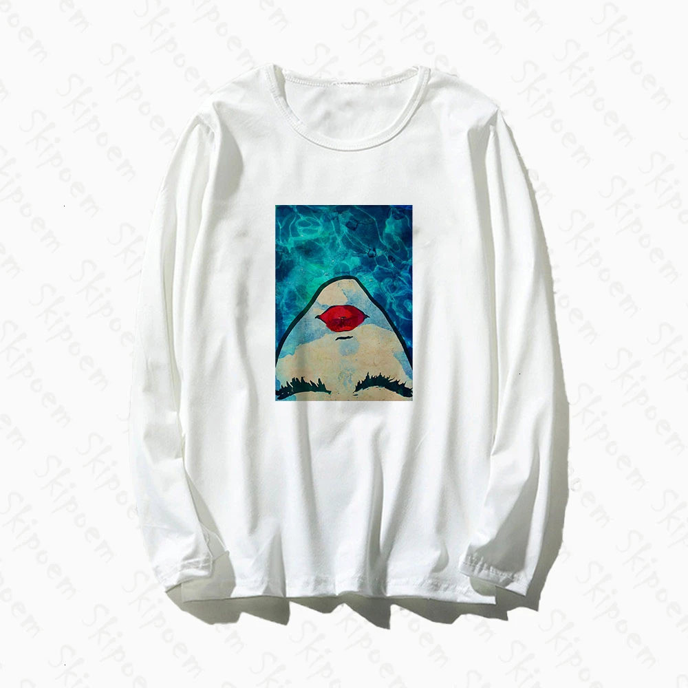 Абстрактные красивые красные губы сексуальная девушка для женщин Футболка