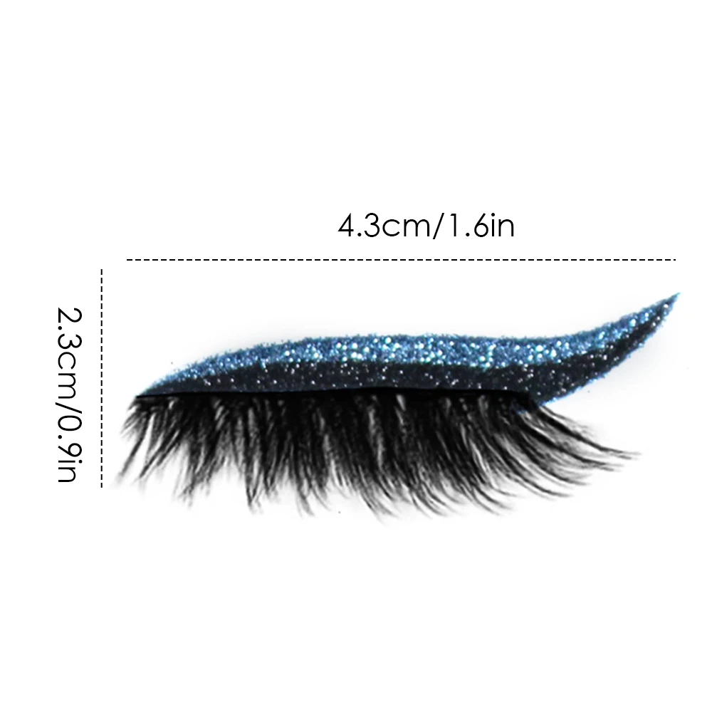 

4 Pairs Eyeliner Eyelash Sticker Reusable Long Thick Eyelid And Eyelash Stickers Makeup Sticker Easy Quick 3D Fake Lashes Beauty