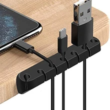 Cable Organizer For Office Desk Mobile Phone Charging Cable Holder Mouse Keyboard Wire Silicone Sorting Clip 2 pieces