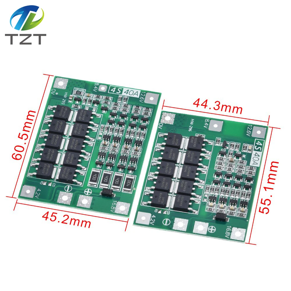 4S 40A литий-ионная батарея 18650 зарядное устройство PCB плата защиты BMS с балансом для бурильного двигателя 14,8 в 16,8 в Lipo модуль