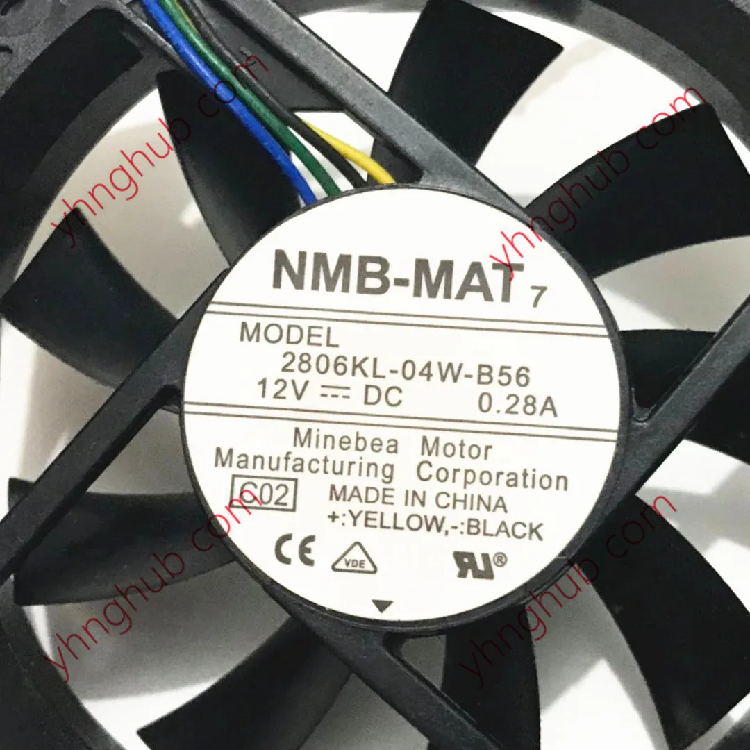 NMB-MAT 2806KL-04W-B56 C02 DC 12V 0.28A 4-проводной 70x70x15 мм Сервер вентилятор охлаждения |