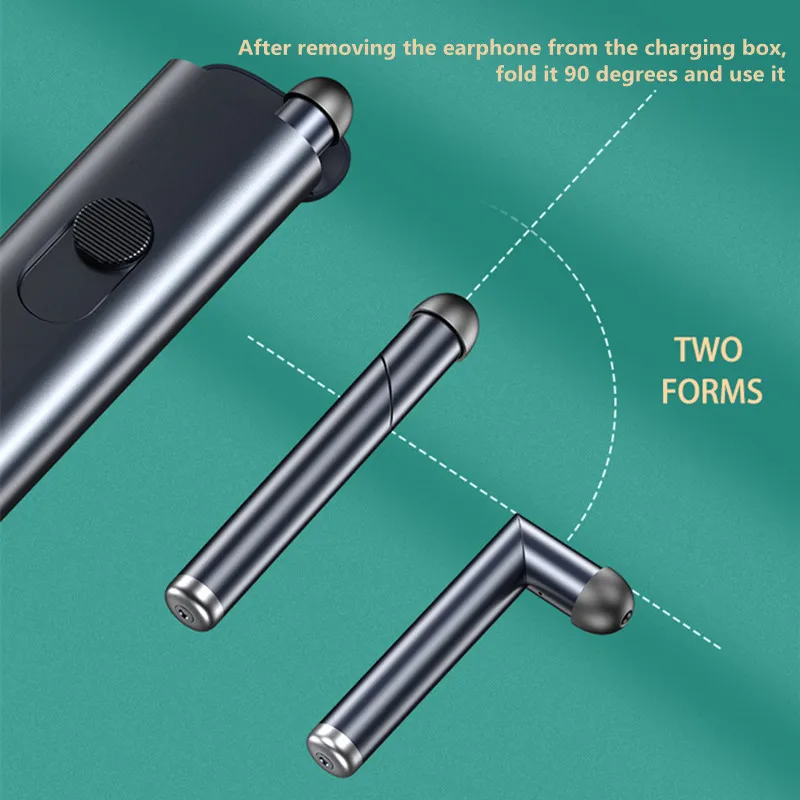 

TWS Bluetooth Earphones Wireless Headphone HIFI Stereo Sport Earbuds Headset with Microphone Portable Folding Touch Earphone