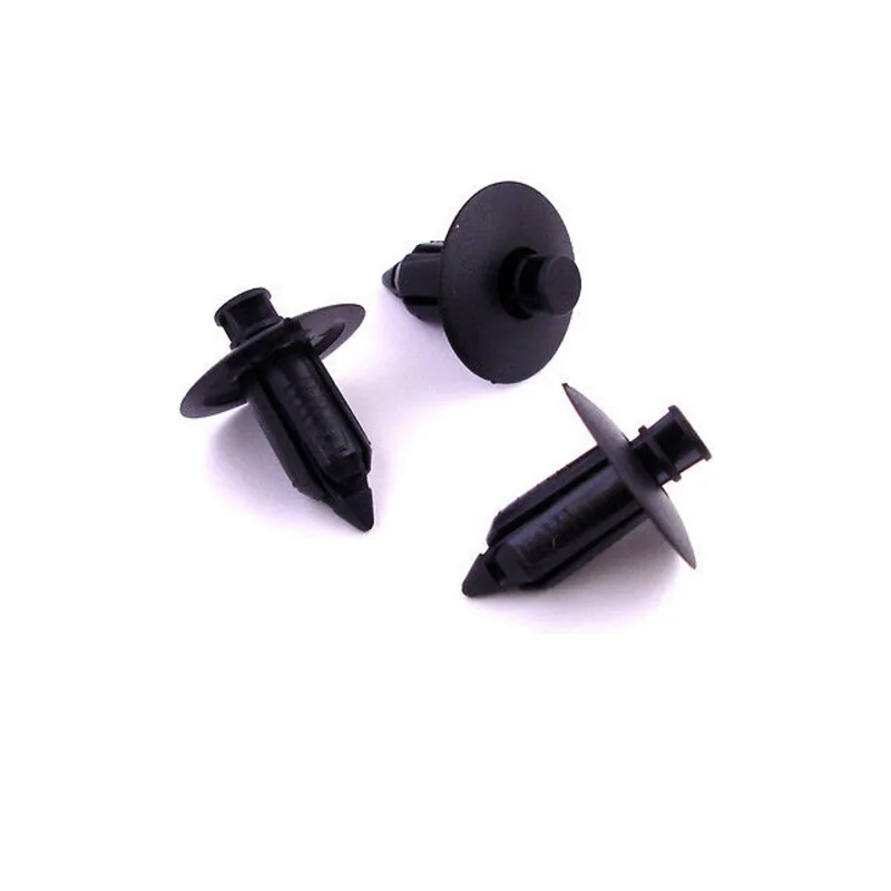 

10x Black Plastic Rivet Body and Trim Panel Fastener Clips For Volvo Mitsubishi