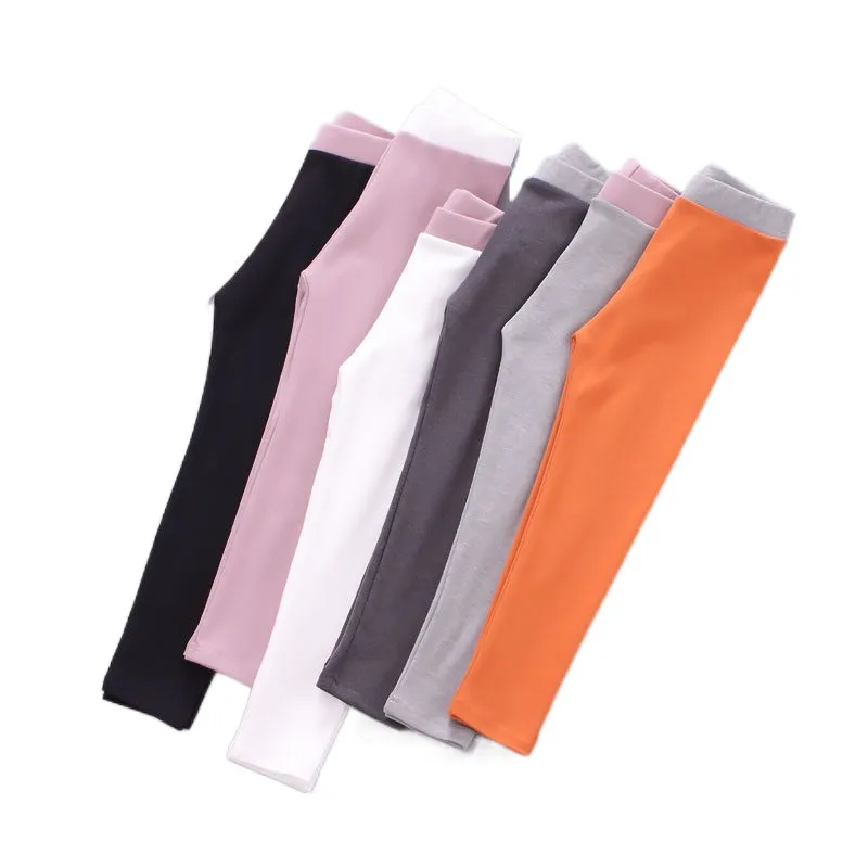 Pantalones pitillo el&aacute;sticos para ni&ntilde;os y ni&ntilde;as de 1 a 7 a&ntilde;os, mallas ajustadas de Color caramelo, ropa para primavera y oto&ntilde;o, 2021-1