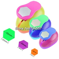 free ship hexagon hole punch set geometry punch craft scrapbook paper puncher graph shaped punches