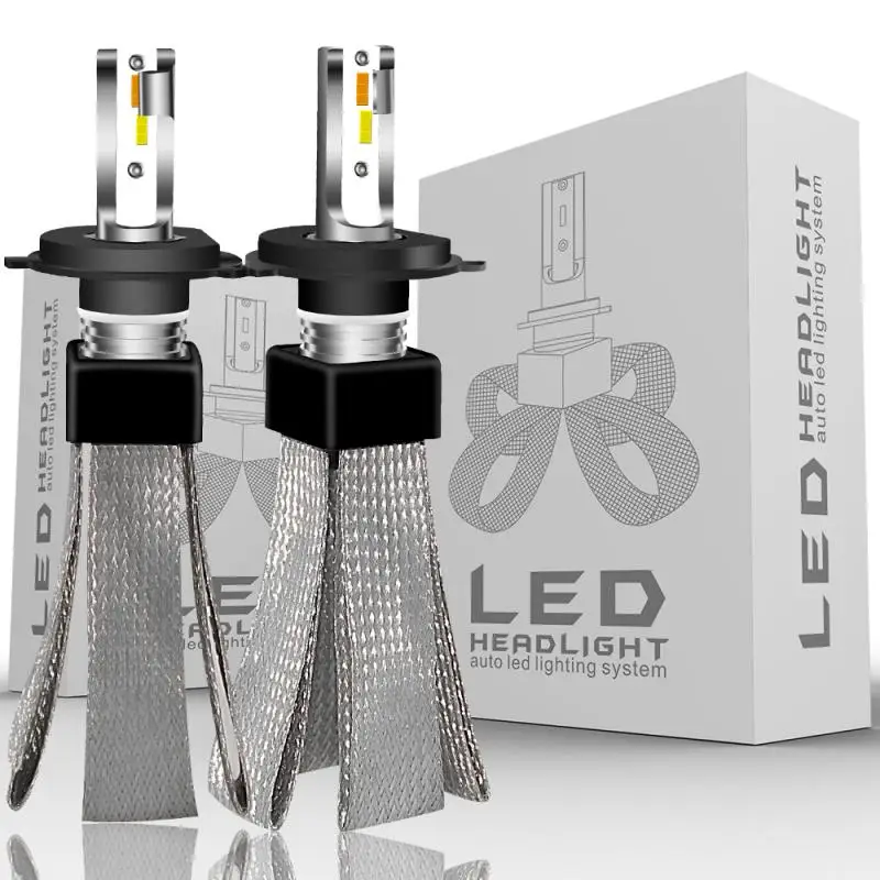 2 шт. H4 72W фары для 8000LM высокое Мощность безвентиляторный CREE T9 LED комплект высокий лампы Автомобильные