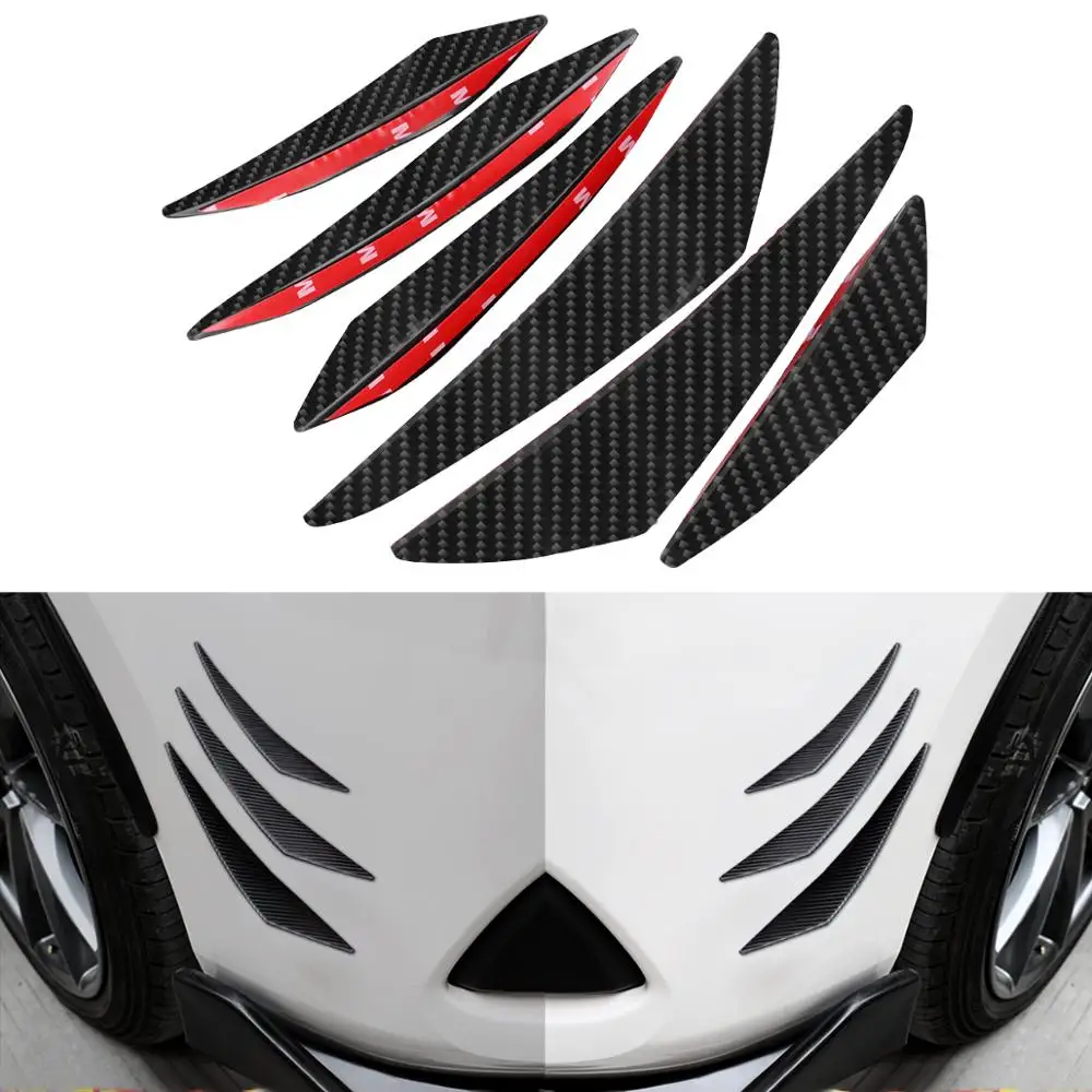 Хит продаж 6 шт. универсальный подходит для переднего бампера губ диффузор Canards