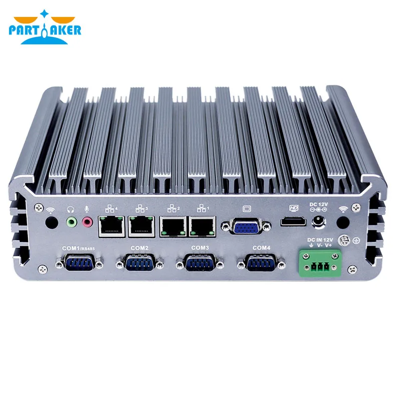 

Fanless Mini PC Industrial Computer Intel 3855U i3 6100U i5 6200U Processor RS422 485 Mini Linux Embedded PC for Industrial