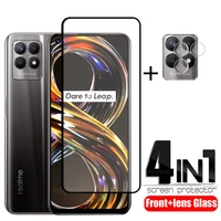 4 in 1 for oppo realme 8i glass for realme 8i tempered glass phone film full cover hd screen protector for realme 8i lens glass