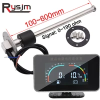 2 in 1 fuel level gauge voltmeter with fuel float sensor lcd car meter voltmeter for motorcycle auto fuel flow sensor liquid