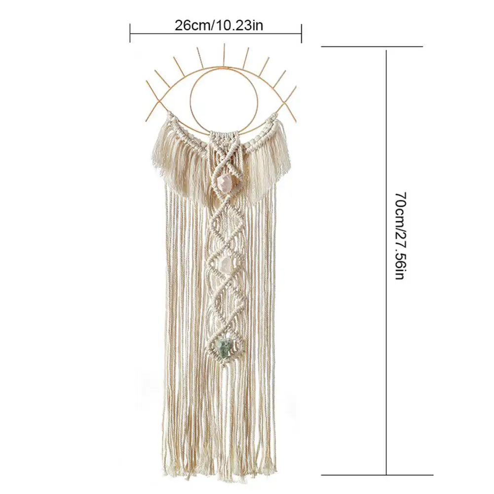 

Bohemian Macrame Tapestry Hand-woven Wall Hanging Tapestry Dreamcatcher Tassel Tapestry Crafts Home Room Background Ornaments