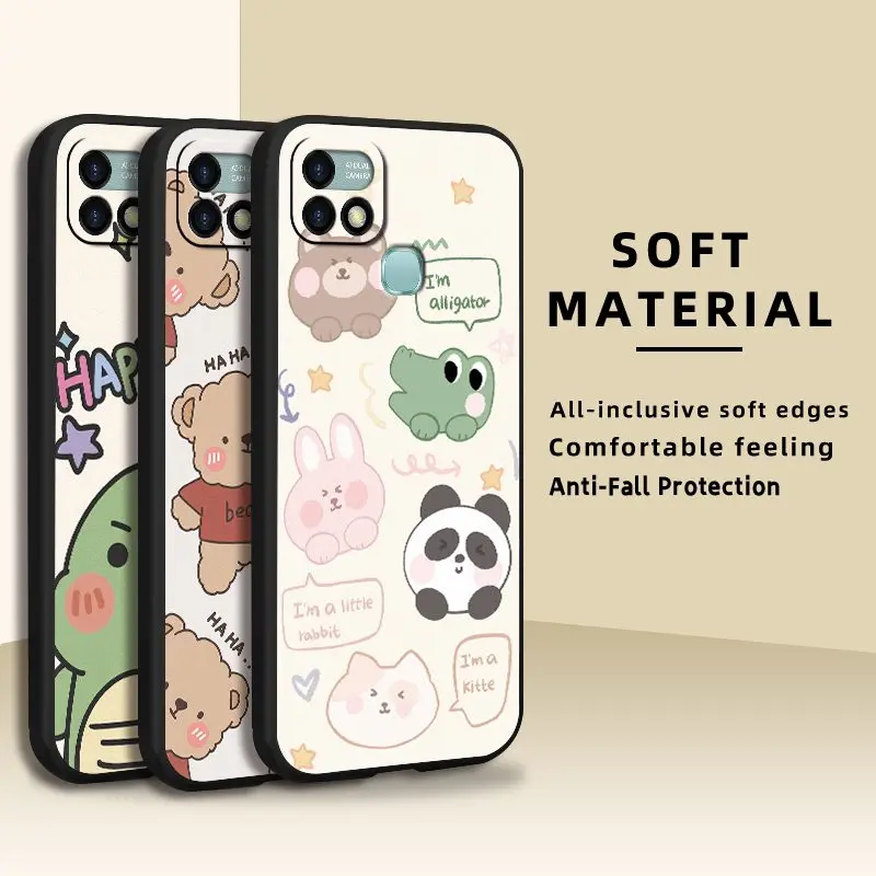 soft durable phone case for infinix x659bhot 10i new fashion design back cover cartoon anti dust free global shipping