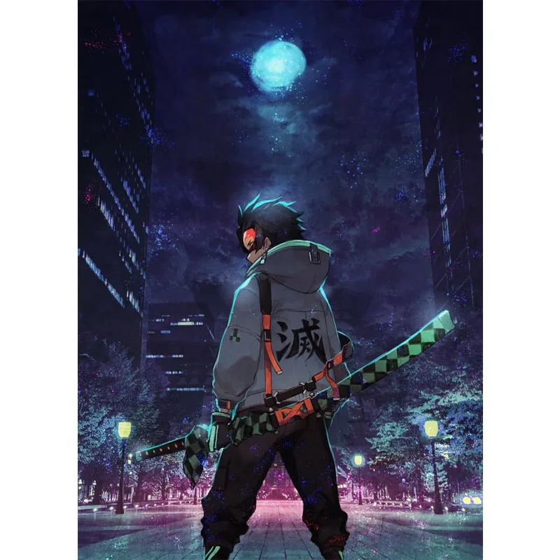 

Diy Full Drill 5D Diamond Painting kimetsu no yaiba Diamond Embroidery Cross Stitch 3D Diamond Mosaic Home Decor Gift