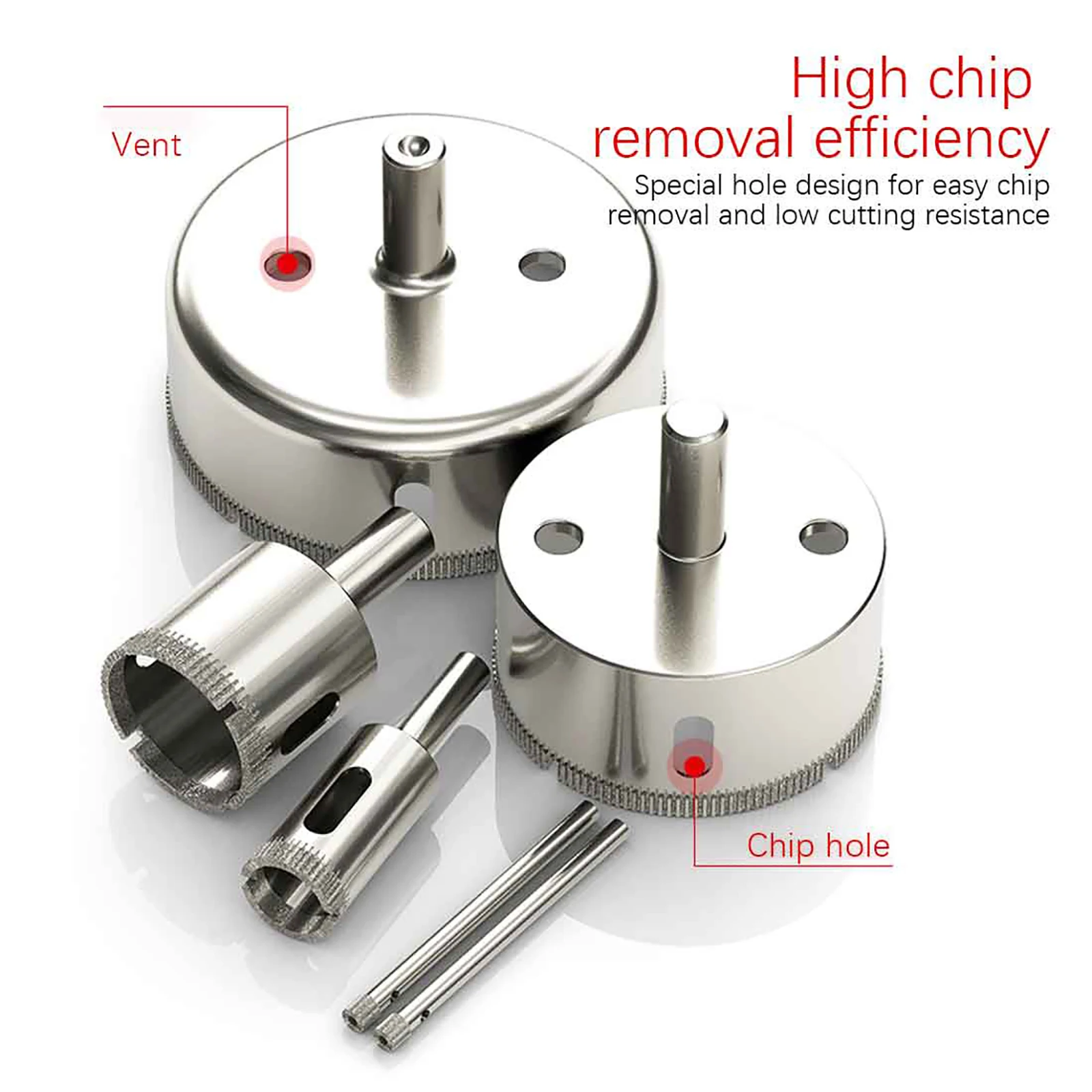 

10/11/15/16PCS 4-60mm Diamond Coated Drill Bit for Marble Tile Ceramic Glass Hole Opener Power Tool Drill Bits