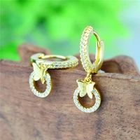 2020 new womens earrings fashion zircon butterfly danglee earrings for women animal sweet colorful stud earrings girls jewelry