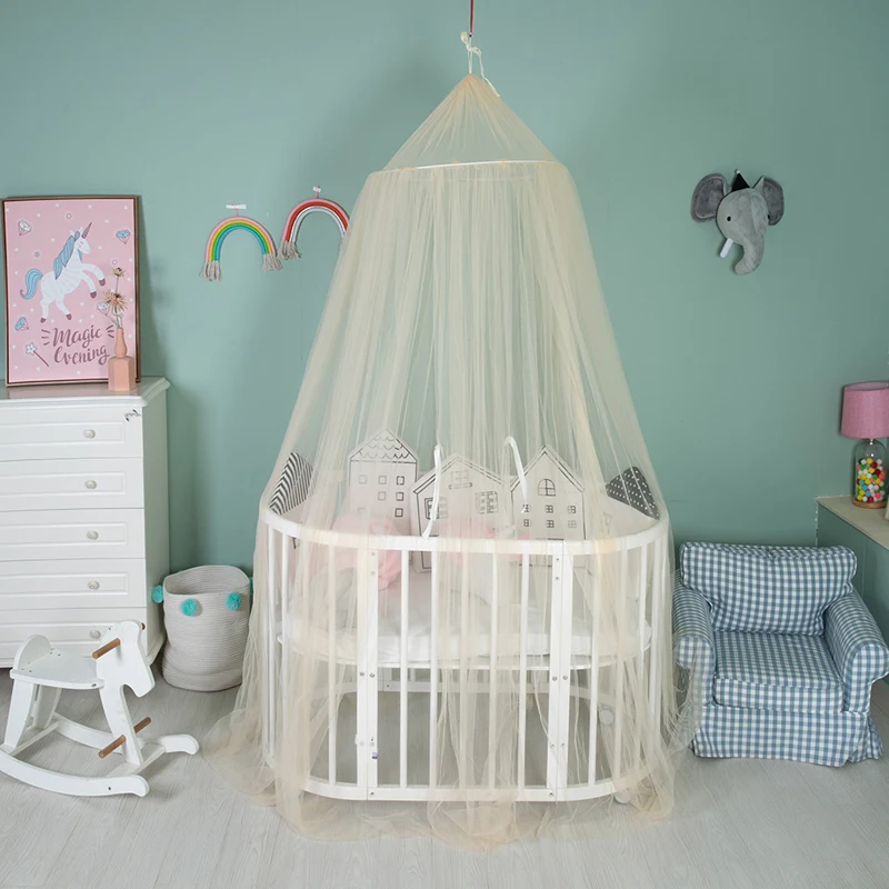 Детское постельное белье круглая купольная кровать хлопковый навес сетка