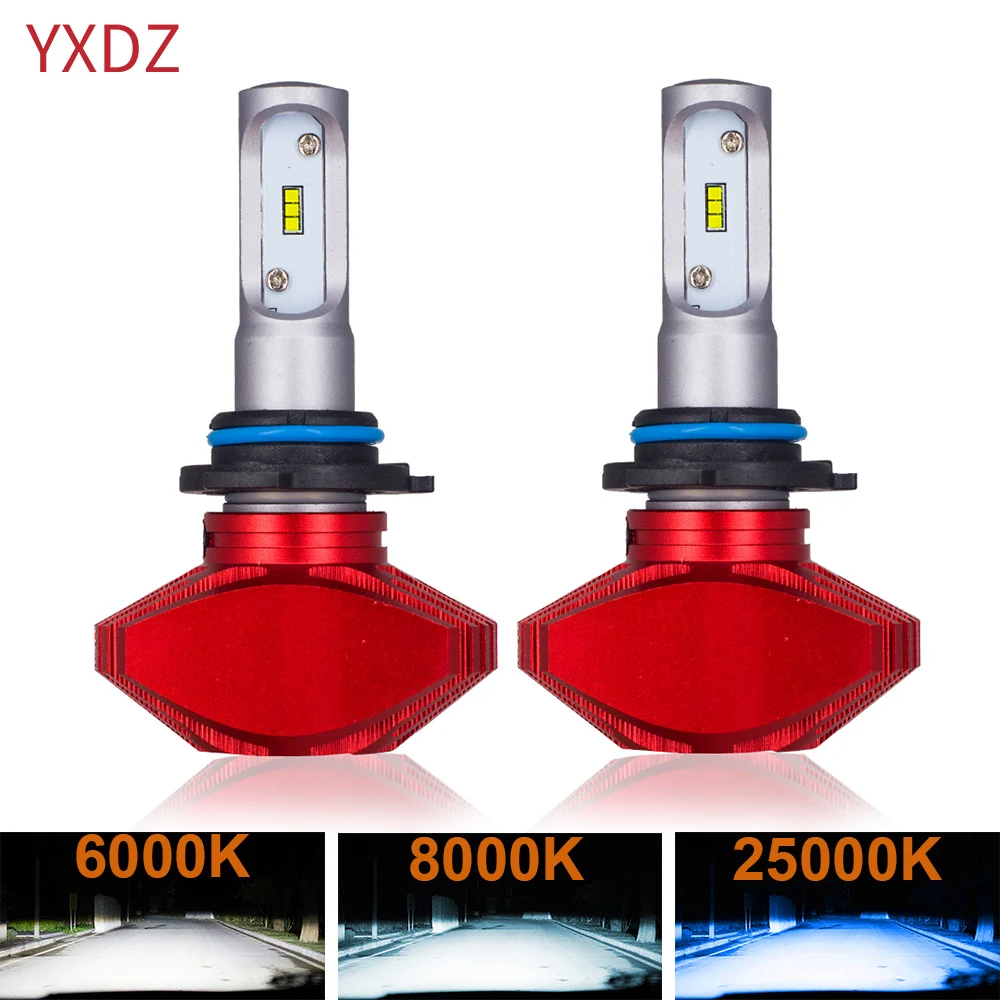 YXDZ H4 светодиодный H7 Автомобильная фара H1 9005 HB3 9006 HB4 H8 H9 H11 6000K 8000K 25000K авто