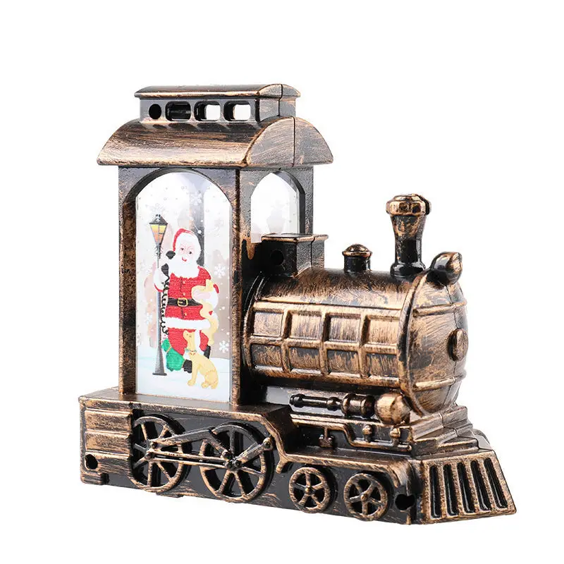 

Christmas Lantern Night Light Santa Claus Christmas Decoration Christmas Gift Locomotive Snowman Ornaments Home Vintage Decor