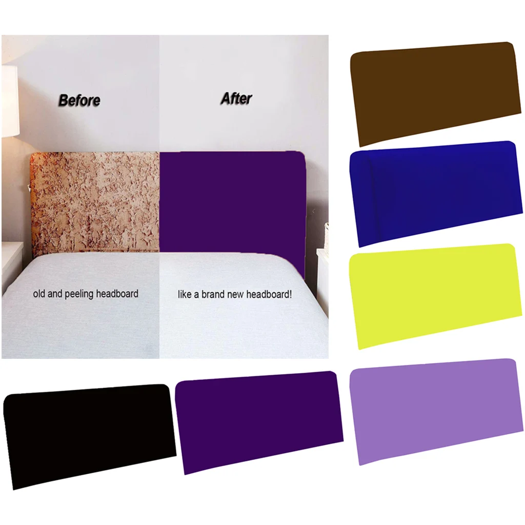 Чехол для изголовья кровати растягивающийся пыленепроницаемый декоративный