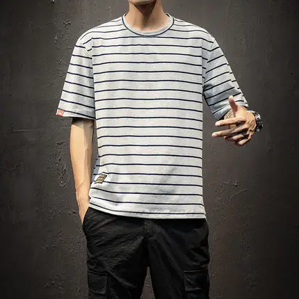 

Men's casual short-sleeved t-shirt wild clothes tide 8634