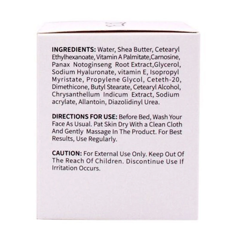 

Organic Retinol Moisturizer Nourishing Night Cream Hyaluronic Anti-Wrinkle 50g