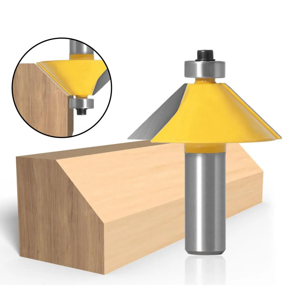 

1 шт. 1/2 "12,7 мм 12 мм хвостовик фрезерный станок для резьбы по дереву под углом 45 градусов фаской & конические фреза для отделки кромки бит дерев...