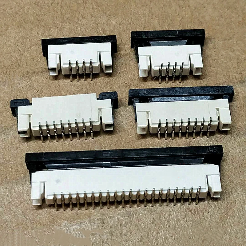 10 шт. вертикальные цельные розетки FPC/FFC 1 0 мм с соединительным замком 4P 6P 8P 10P 12P 14P