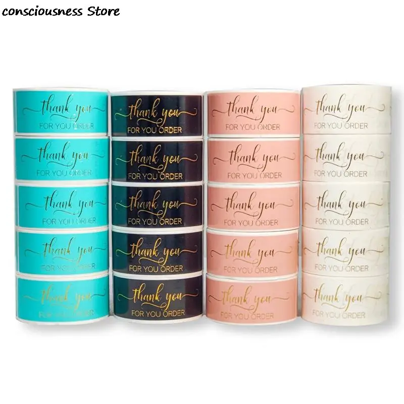 

120 шт. прямоугольные, спасибо за заказ, наклейки для запечатывания, подарочные декоративные наклейки для упаковки, герметичные этикетки, кан...