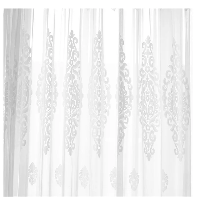 Декоративная бархатная пряжа прозрачные шторы для гостиной европейские белые
